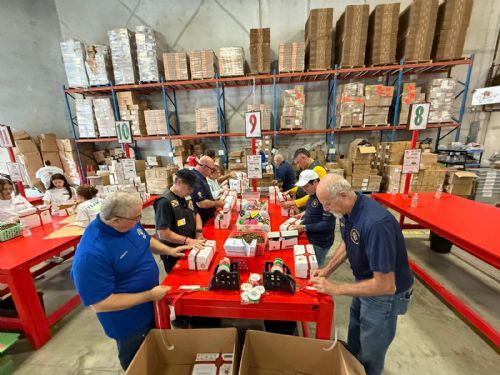 St. John XXIII Council 14390 prepares Boxes of Joy for South America